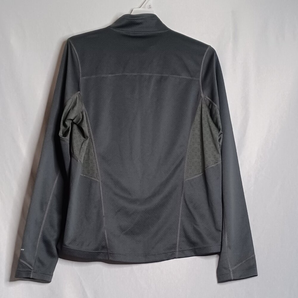 The North Face Flash Dry Top Mens Large Dark Gray 1/4 Zip Long Sleeve Activewear - Picture 2 of 9